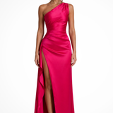 Penélope | Vestido de Mujer con Un Hombro y Corte Lateral para Invitada de Boda