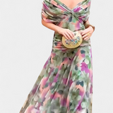 Alondra™ | vestido maxi largo floral con escote en V