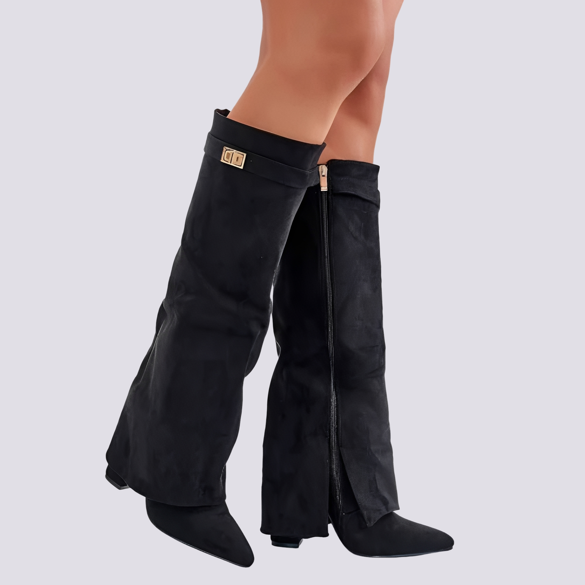 Blair - Botas Altas Estilosas com Aba