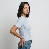 Blusa a Rayas con Panel Frontal para Conforto Diario