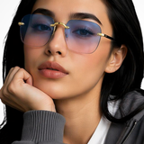 Florette | Gafas de sol de mujer sin montura con lentes degradados de gran tamaño