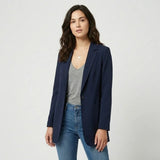 Blazer largo estructurado en mezcla de lana | Corte entallado | Elegancia urbana versátil