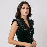 Top romántico de algodón bordado | Corte ajustado | Elegancia femenina