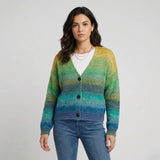 Cárdigan de punto multicolor | Corte relajado | Estilo creativo para el día a día