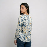 Blusa Fluida Estampada con Mangas Largas y Caída Natural