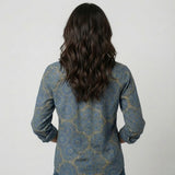 Blusa elegante estampada en tejido suave | Corte regular | Estilo sofisticado diario