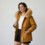 Parka Estructurada con Capucha Envolvente para Conforto Diario