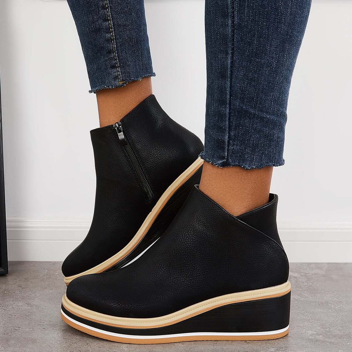 Nikkole - Botas elegantes com zíper para mulheres