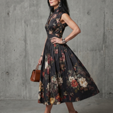 Pilar™ | Vestido midi plisado floral