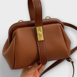 Joanna | Bolso Cruzado Mini Estructurado para Mujer con Asa Superior y Cierre Dorado
