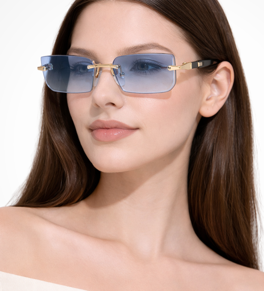 Maria | Gafas de Sol Rectangulares Sin Montura para Mujeres