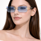 Maria | Gafas de Sol Rectangulares Sin Montura para Mujeres