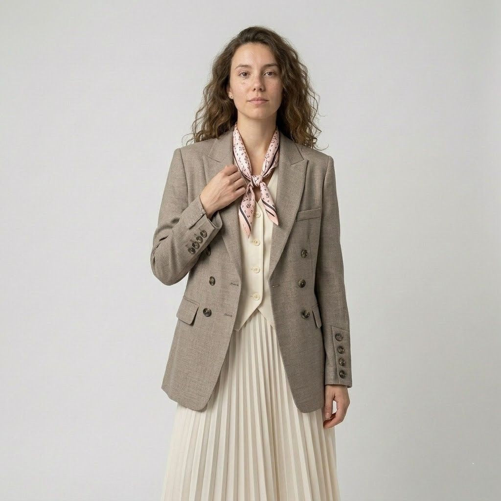 Blazer Estructurado con Corte Clásico y Elegancia Versátil