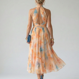 Lucía™ | Vestido midi halter