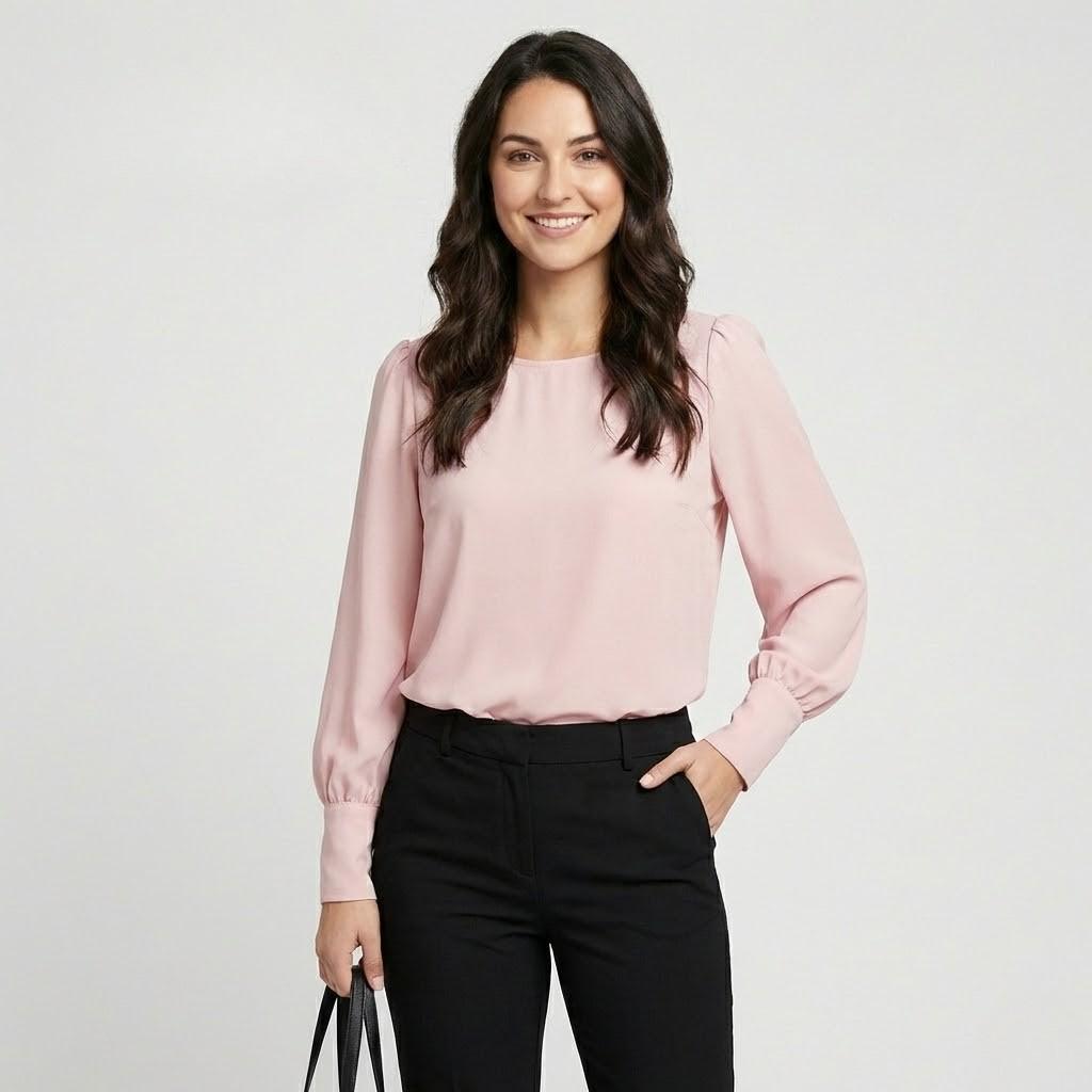 Blusa fluida de toque satinado | Corte suelto | Elegancia intemporal