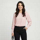 Blusa fluida de toque satinado | Corte suelto | Elegancia intemporal