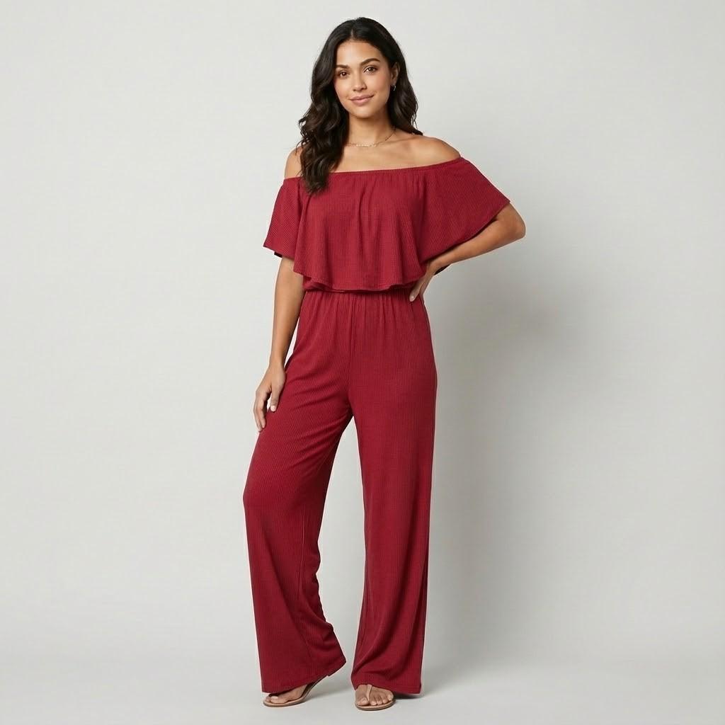 Mono fluido off-shoulder en mezcla ligera | Corte suelto | Elegancia desenfadada