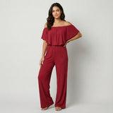 Mono fluido off-shoulder en mezcla ligera | Corte suelto | Elegancia desenfadada