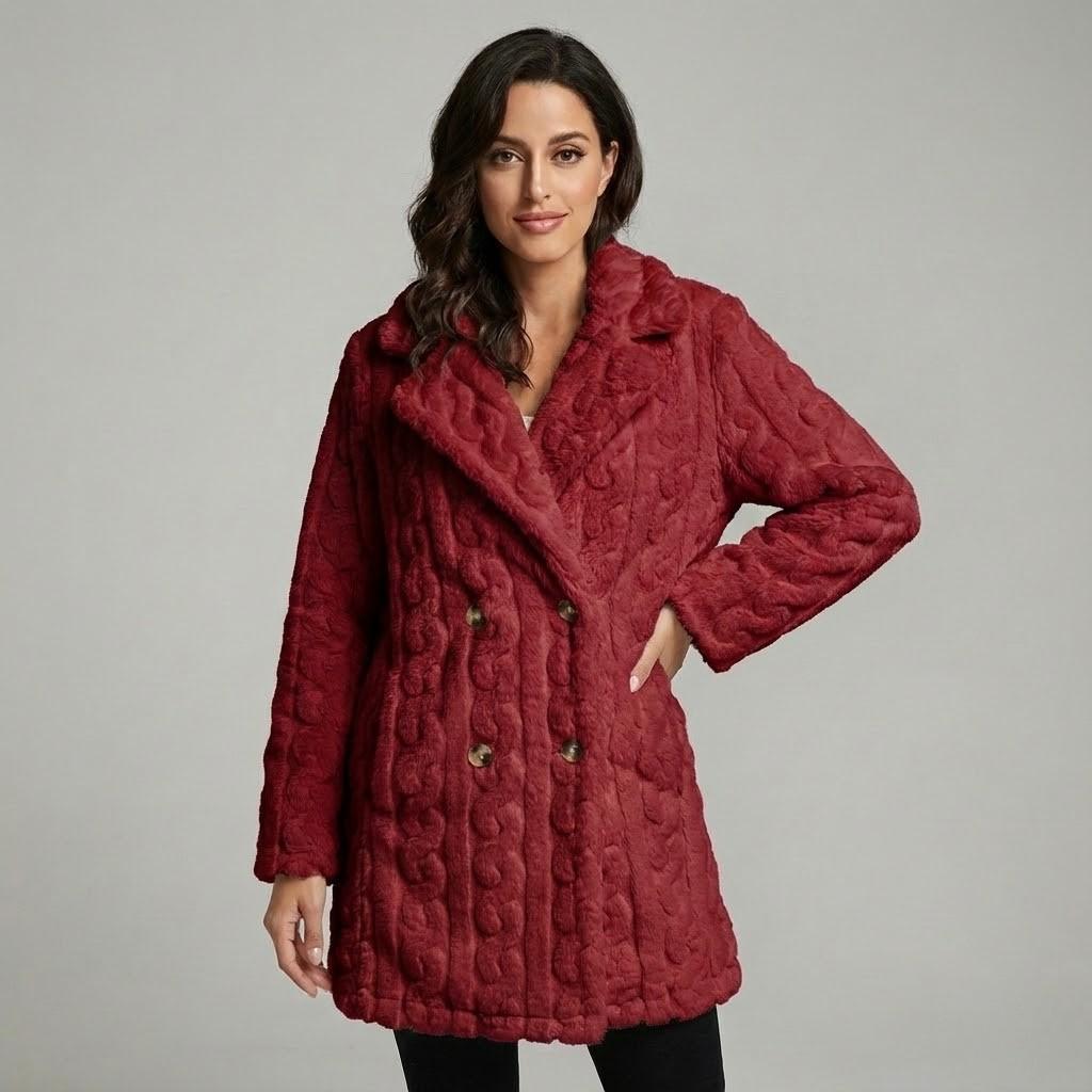 Abrigo largo de punto suave | Corte recto | Elegancia atemporal de invierno