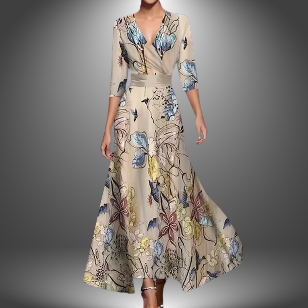 Saffie - Vestido estampado cruzado