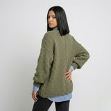 Cárdigan Oversized con Botones y Corte Amplio Confortable