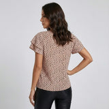 Top fluido estampado en tacto suave | Corte recto | Elegancia casual