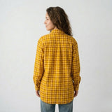 Camisa Oversized con Patrón Cuadros y Corte Suelto Desenfadado