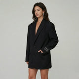 Blazer oversized estructurado en mezcla de lana | Corte recto amplio | Estilo urbano sofisticado
