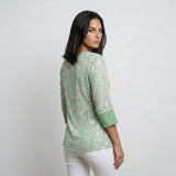 Blusa Fluida Estampada con Mangas Amplias y Conforto Ligero