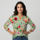 Blusa fluida con patrón floral | Corte suelto | Feminidad natural