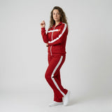 Conjunto Deportivo con Chaqueta de Cierre y Pantalón de Pierna Derecha