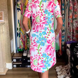 Federica™ - Vestido con mangas cortas y estampado floral