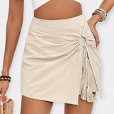Milvi | Pantalones cortos de tiro alto con detalles de falda