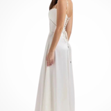 Lorenna | Vestido maxi de satén con corsé para invitadas de boda