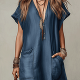 Vestido maxi bohemio de caída fluida sin esfuerzo