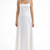 Lorenna | Vestido maxi de satén con corsé para invitadas de boda