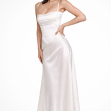 Lorenna | Vestido maxi de satén con corsé para invitadas de boda