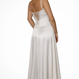 Lorenna | Vestido maxi de satén con corsé para invitadas de boda