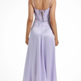 Lorenna | Vestido maxi de satén con corsé para invitadas de boda