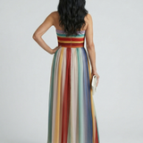 Carolina™ | Vestido maxi a rayas