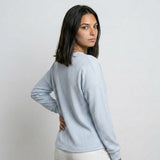 Blusa Amplia a Rayas con Botones Frontales para Conforto Ligero
