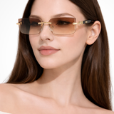 Maria | Gafas de Sol Rectangulares Sin Montura para Mujeres