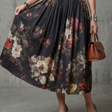 Pilar™ | Vestido midi plisado floral