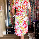 Federica™ - Vestido con mangas cortas y estampado floral