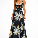 Clemency | Vestido Maxi de Flores para Invitadas de Boda con Escote de Mujer