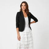 Blazer estructurado con acabado contrastante | Corte recto | Elegancia moderna femenina