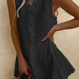 Isolde | Vestido mini de verano sin mangas con escote en V para mujer
