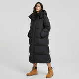 Abrigo acolchado largo con capucha | Corte cómodo | Confort urbano de invierno