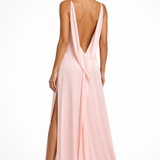 Seraphina | Vestido maxi de satén con cuello de cowl para mujeres, ideal para bodas y fiestas en el jardín