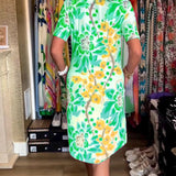 Federica™ - Vestido con mangas cortas y estampado floral